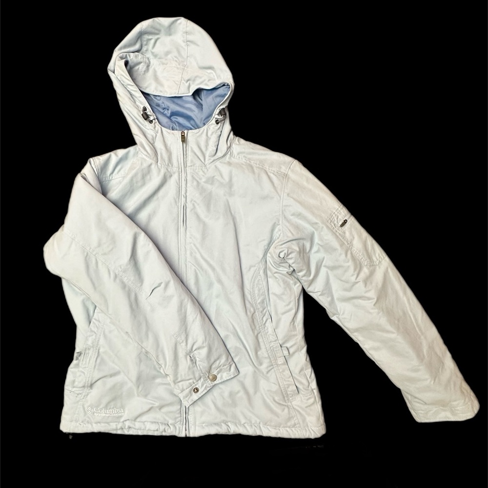 Large Women’s Columbia Light Blue Heavy Duty Winter Coat